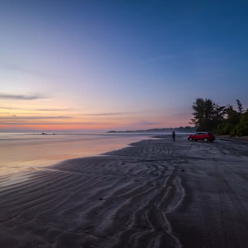Sunset view at Desaru Beach in Johor