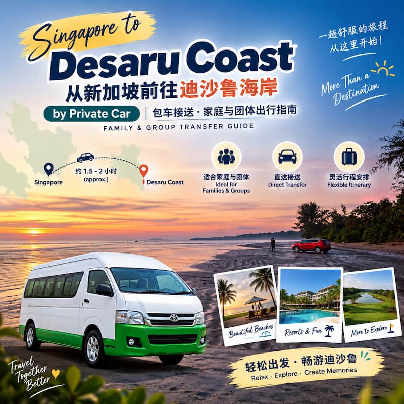 Singapore to Desaru Coast by private car family and group transfer guide