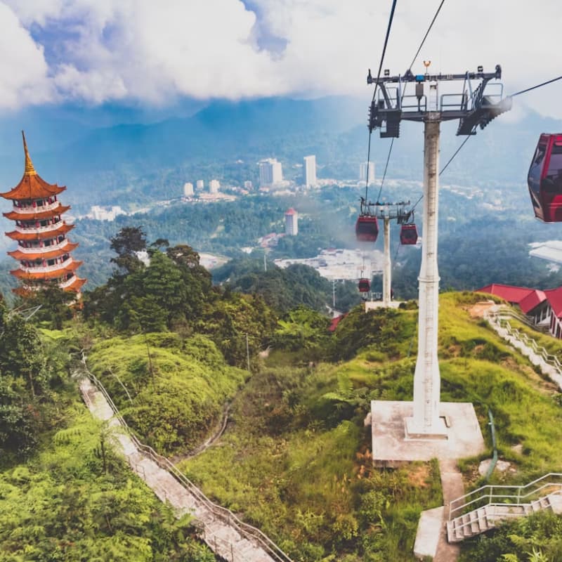 云顶高原 Awana SkyWay 缆车与山景