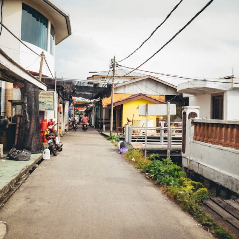 Street view in Kukup fishing village Johor
